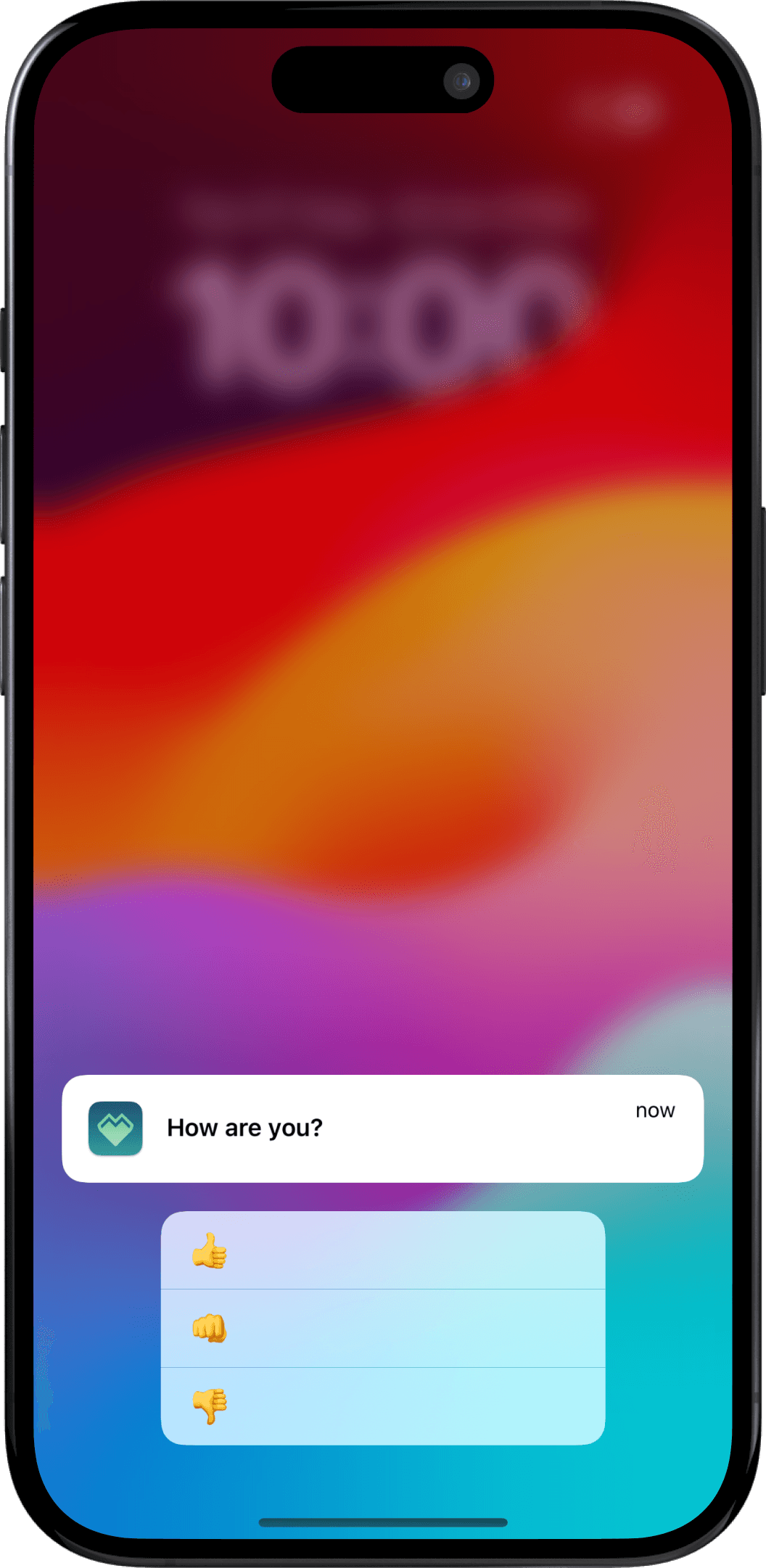 Notification with responses example on iphone